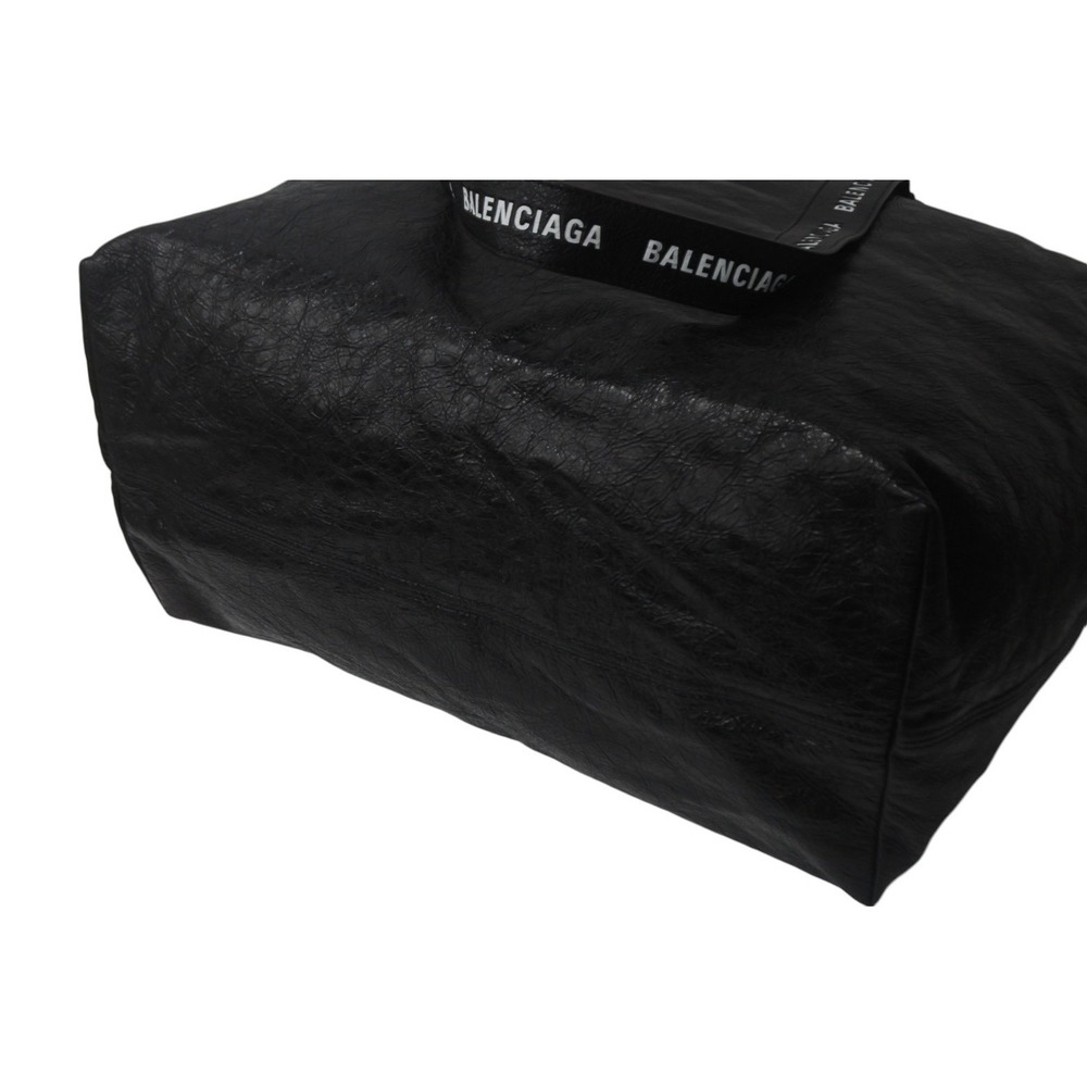 BALENCIAGA Carry Shopper Tote Bag embossed leather black - Picture 5 of 10